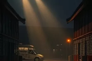 老街第七户斑驳门牌特写画面
