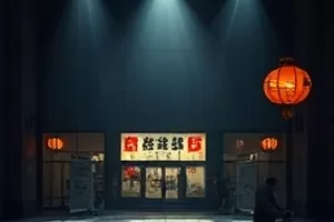 春分以后老面馆内景陈设画面