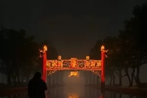 星轨列车科幻车厢内部光影画面